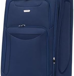 24" Medium Super Lightweight 4 Wheel Suitcase Luggage Expandable with Wheels Navy