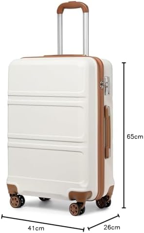 Kono Fashion Hand Luggage Lightweight ABS Hard Shell Trolley Travel Suitcase - Image 8