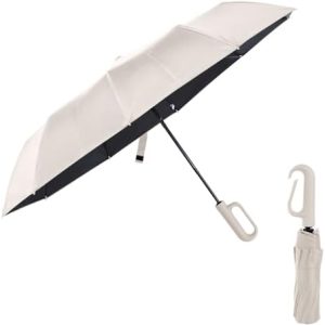 Ring Buckle Umbrella,Compact Folding Travel Umbrella for Rain & Sun, Automatic Open Close,10 Ribs, Portable Umbrella for Men and Women