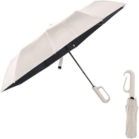 Ring Buckle Umbrella,Compact Folding Travel Umbrella for Rain & Sun, Automatic Open Close,10 Ribs, Portable Umbrella for Men and Women