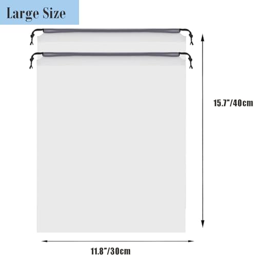20Pack Shoe Bags for Travel,30 * 40CM Clear Drawstring Travel Shoe Bags for Packing, Waterproof Dustproof Portable Travel Shoe Storage Bag with Rope for Men and Women - Image 2