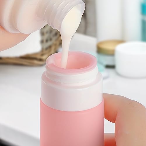 4 PCS Silicone Travel Bottles for Toiletries, 90 ml Portable Leak Proof Refillable Squeezable Containers TSA Approved Size Containers Lotion Liquid Shampoo-BPA Free travel toiletries - Image 5