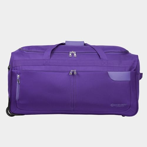 Rocklands® Lightweight Luggage Rolling Holdall Suitcase Wheeled Duffle Bag Cargo Travel Bag RL501 (Purple, Large - 32" (H84 x L42 x W40 cm)) - Image 4