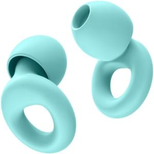 Ear Plugs for Noise Reduction–2 Pairs Super Soft, Reusable Hearing Protection in Flexible Silicone for Sleep, Noise Sensitivity & Flights-8 Ear Tips in XS/S/M/L–27dB Noise Cancelling–Light Blue