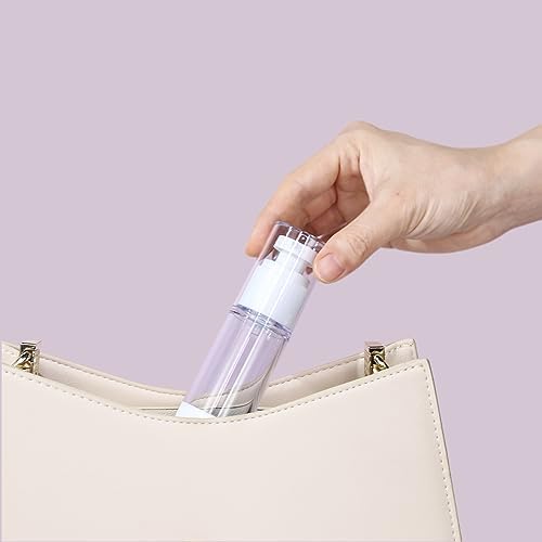 LONGWAY 6Pcs 30ML Airless Pump Bottle, Travel bottles for Toiletries Refillable Empty Containers Vacuum Press Pump Bottles for Foundation, Essence, Lotion - Image 2