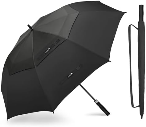 ZOMAKE Large Golf Umbrella 62/68 Inch - XL/XXL Windproof Strong Double Canopy Vented Golf Umbrellas,Automatic Open with EVA Grip,Umbrella Golf Windproof and Rainproof for Women Men