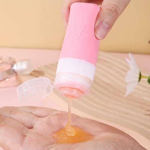 INSFIT Travel Bottles for Toiletries, CAA Approved 2oz Travel Size Containers, BPA Free Leak Proof Squeezable Silicone Tubes for Shampoo Conditioner Lotion Soap with Labels - Image 4