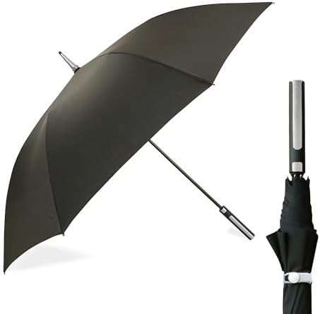 Windproof Umbrella Automatic Open Press Button, Rainproof with UV Protection, Wind Resistant, Stick Large Umbrellas for Women & Men Perfect for Travel Gifts