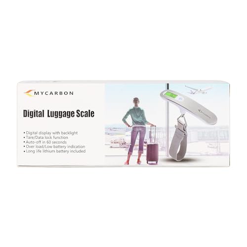 Luggage Scale MYCARBON Portable Digital Scale Electronic Suitcase Scale Hanging Scales Luggage Weighing Scale 110 Pound / 50 Killogram Capacity With Backlit With Tare Function Lightweigh for Travel - Image 8