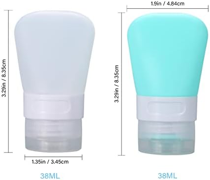 2 Pcs Silicone Travel Bottles,Leak Proof Refillable Squeezable Containers with Transparent Carry Bag,Mini Small Empty Travel Bottles for Shampoo,Conditioner,Lotion,Toiletries(38ml) - Image 7