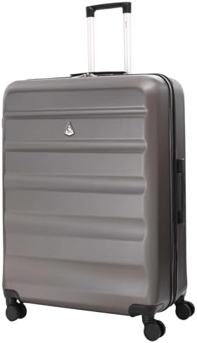 Aerolite Large Lightweight ABS Hard Shell Travel Hold Check in Luggage Spinner Suitcase with 4 Wheels, 29"