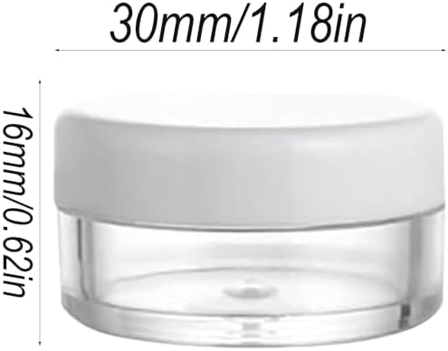 Empty Sample Pots, 4 Pcs Empty Plastic Cosmetic Jars, Clear Travel Cosmetic Container, Mini Cosmetic Containers, for Face Creams, Sample, Make-Up - Image 2