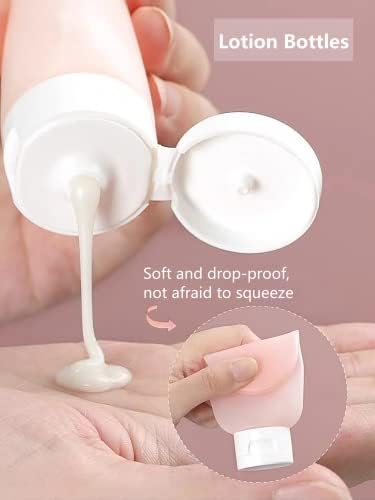 14Pcs Travel Bottle Set for Toiletries Leak Proof Travel Bottles Travel Containers with Bag Squeezable Travel Accessories for Lotion Shampoo Conditioner Skincare - Image 3