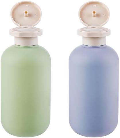2Pcs Silicone Travel Bottles, 200ML Leak Proof Squeeze Travel Containers, Refillable Portable Empty Travel Size Bottles Accessories Containers for Toiletries,Shampoo and Conditioner