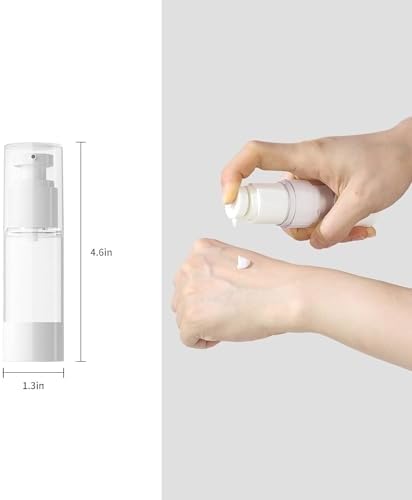 LONGWAY 6Pcs 30ML Airless Pump Bottle, Travel bottles for Toiletries Refillable Empty Containers Vacuum Press Pump Bottles for Foundation, Essence, Lotion - Image 6