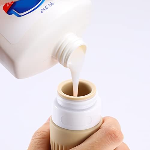 Travel Bottles for Toiletries,BPA Free,90ml Silicone Leak Proof Refillable Portable Squeeze Empty Accessories Travel Size Liquid Cosmetic Lotion Shampoo Conditioner Bottles Containers(4 Pack Brown) - Image 4
