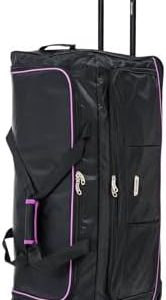 Skylark 32" Large Suitcase Lightweight Wheeled Duffle Bag Holdall Luggage Travel Bag 2.8kg 120L Black