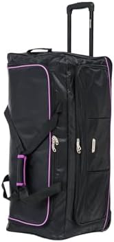 Skylark 32" Large Suitcase Lightweight Wheeled Duffle Bag Holdall Luggage Travel Bag 2.8kg 120L Black