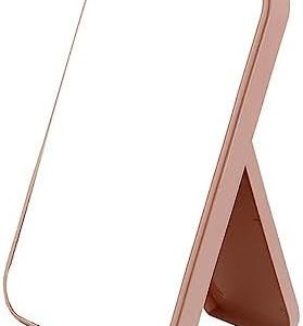 Camping Mirror, Makeup Mirror, Foldable Desktop Vanity Mirror, Travel Portable Makeup Mirror, Vanity Mirror, Makeup Accessories, Portable Rectangular Makeup Mirror(Nordic powder), Pink