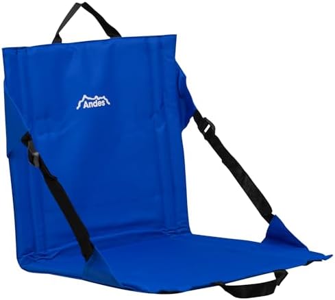 Andes Blue Folding Beach Chair Outdoor Garden Portable Seat