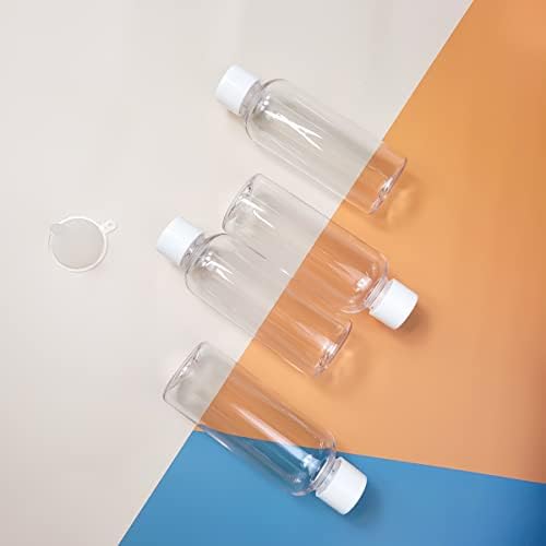 4pcs Travel Bottles,80ml Refillable Clear Empty Plastic Travel Size Containers Bottles with Screw Lids for Toiletries,Soap,Shampoo and Conditioner - Image 6