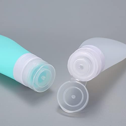 2 Pcs Silicone Travel Bottles,Leak Proof Refillable Squeezable Containers with Transparent Carry Bag,Mini Small Empty Travel Bottles for Shampoo,Conditioner,Lotion,Toiletries(38ml) - Image 5
