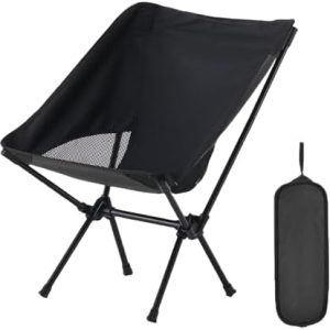 Folding Camping Chair Portable Ultralight Chairs, Compact Lightweight Camping Chair with Carry Bag, Sturdy Outdoor Folding Chairs for Travel, Hiking, Camp, Fishing