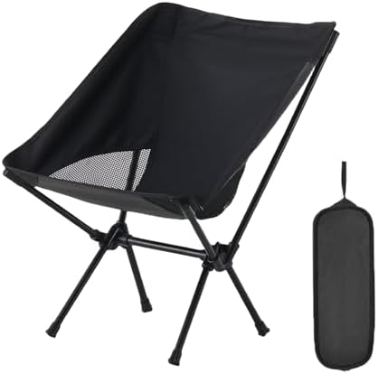 Folding Camping Chair Portable Ultralight Chairs, Compact Lightweight Camping Chair with Carry Bag, Sturdy Outdoor Folding Chairs for Travel, Hiking, Camp, Fishing