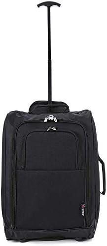 5 Cities 21"/55cm Carry On Lightweight Travel Cabin Approved Trolley Bag with Wheels Suit Case Hand Luggage with 2 Year Warranty - Image 6