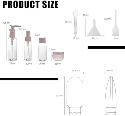 11pcs/Set Travel Bottle Set - Leak-Proof Silicone Toiletry Containers for Shampoo, Conditioner, Lotion - Refillable Travel Accessories with Clear Bag - Image 2