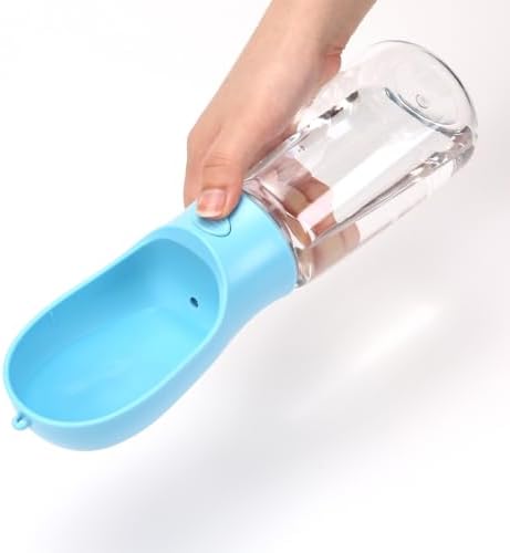 Dog Water Bottle, Lightweight, Leak Proof Portable 550 ML Water Dispenser with Drinking Feeder for Pets Outdoor Walking, Hiking, Travel, Food Grade Plastic For Pets (Blue) - Image 3