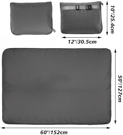 Travel blanket 2 in 1, Soft and warm travel pillow and blanket, Ultralight Portable travel blanket airplane with soft bag pillowcase for Airline travel Business trip and Office (grey) - Image 2
