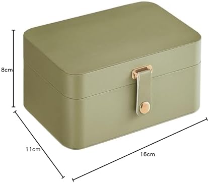 SONGMICS Jewellery Box, 2-Layer Jewellery Storage, 11 x 16 x 8 cm Travel Jewellery Box, Portable Jewellery Case, Small, Spacious, for Larger Accessories, Gift Idea, Laurel Green JBC166C02 - Image 7