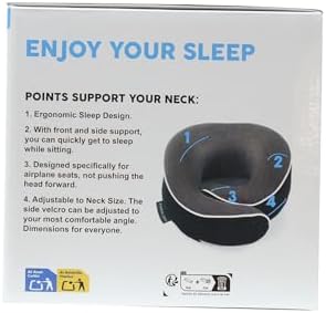Travel Pillow, Memory Foam Neck Pillow Set, Orthopedic Pillow, Travel Essentials for Flying, Kit with 3D Contoured Sleep Mask, Earplugs and Luxury Mesh Bag (Black) - Image 10