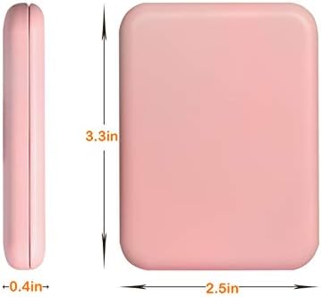 Kintion Pocket Mirror, 1X/3X Magnification LED Compact Travel Makeup Mirror with Light for Purse, 2-Sided, Portable, Folding, Handheld, Small Lighted Mirror for Gift, Pink - Image 5