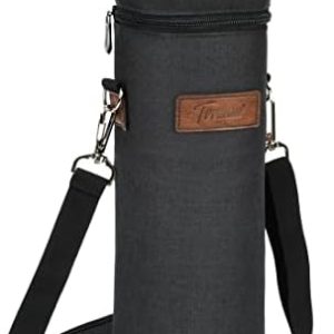 Wine Cooler Picnic Bag, Single Bottle Wine Carrier Insulated, Padded Thermal Wine Tote Bag for Beach, Wine Lover