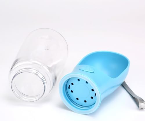 Dog Water Bottle, Lightweight, Leak Proof Portable 550 ML Water Dispenser with Drinking Feeder for Pets Outdoor Walking, Hiking, Travel, Food Grade Plastic For Pets (Blue) - Image 4
