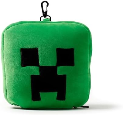 Puckator Relaxeazzz Minecraft Creeper Shaped Plush Travel Pillow & Eye Mask - Sleep Eye Mask Masks - Kids Travel Accessories For Sleeping Airplane - Flight Plane Neck Pillow Pillows - Image 4