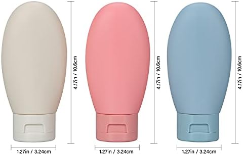 3 Pcs Travel Bottles Set,60ML Travel Bottles & Containers,Small Mini Empty Plastic Squeeze Bottles for Travel Toiletries,Shampoo and Conditioner with Storage Bag - Image 8