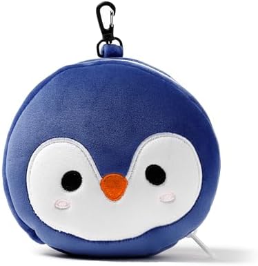 Puckator Relaxeazzz Penguin Round Plush Travel Pillow & Eye Mask - Sleep Eye Mask Masks - Kids Travel Accessories For Sleeping Airplane - Flight Plane Neck Pillow Pillows - Image 4