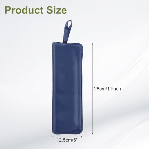 sourcing map Wet Umbrellas Bag, 11 x 5 Inch Waterproof Oxford Cloth Reversible Umbrellas Sleeve Cover Portable Waterproof Case for Wet Travel Folding Umbrellas Travel Home Outdoor, Dark Blue - Image 2