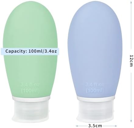 Opret 100ml Silicone Travel Bottle for Toiletries, 3 Pack Leak Proof Refillable Travel Containers Squeezable Travel Accessories for Shampoos, Conditioner and Cream, BPA Free and TSA Approved - Image 2