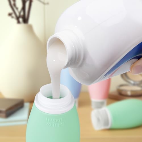 Opret 100ml Silicone Travel Bottle for Toiletries, 3 Pack Leak Proof Refillable Travel Containers Squeezable Travel Accessories for Shampoos, Conditioner and Cream, BPA Free and TSA Approved - Image 5