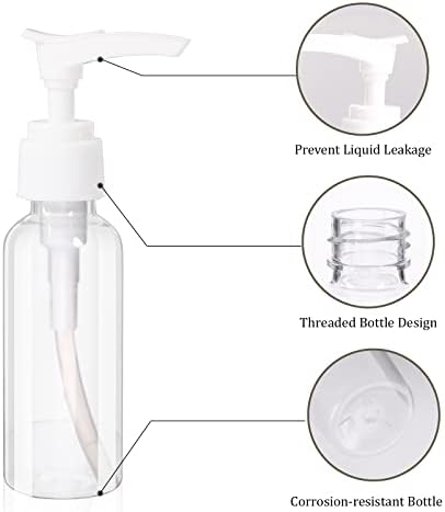 4 Pack Transparent Travel Bottles Pump Bottle Clear Mini Soap Dispenser Plastic Foamer Bottle Travel Pump Bottle for Lotion, Toiletries, Shampoo - Image 4