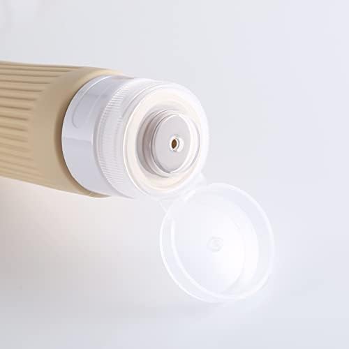 Travel Bottles for Toiletries,BPA Free,90ml Silicone Leak Proof Refillable Portable Squeeze Empty Accessories Travel Size Liquid Cosmetic Lotion Shampoo Conditioner Bottles Containers(4 Pack Brown) - Image 5