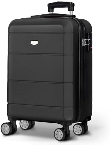 LUGG 20 Inch Jetset Lightweight Travel Carry On Suitcase, ABS, Water Resistant & TSA Lock - Easyjet Overhead (55x35x23cm)