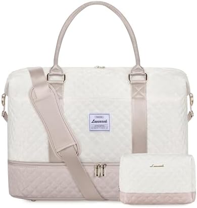 LOVEVOOK Travel Bags for Women Weekend Overnight Carry On Duffel Bag Large Gym Sports Bag with Shoe Compartment Hand Cabin Luggage Holdall for Ryanair EasyJet Flight Hospital Bag Maternity Essentials - Image 9