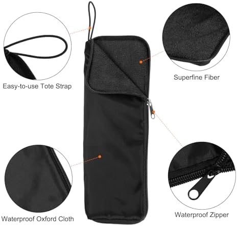 Uxcell Wet Umbrellas Bag Superfine Fiber Reversible Umbrellas Sleeve Cover Portable Waterproof Case for Storage Carry Travel Home Outdoor - Image 4