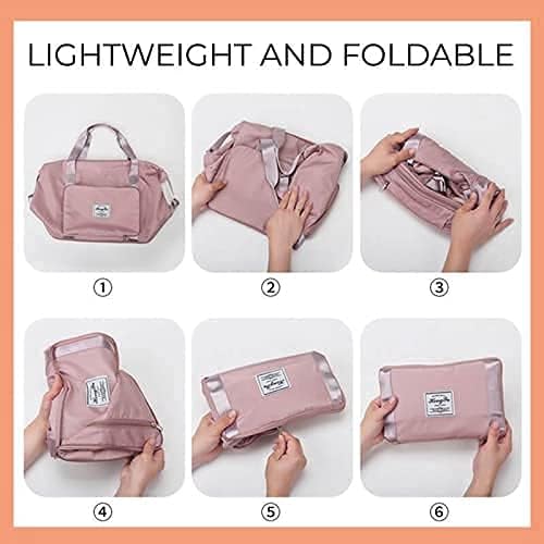 Large Capacity Folding Travel Bag,Portable Foldable Travel Lightweight Waterproof Oxford Fabric Duffel Bag Carry Luggage Bag for Expandable Weekender Sports, Gym, Vacation - Image 5