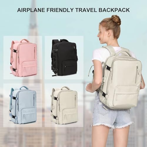 SZLX Large Travel Backpack for Women Men Cabin Bags for Ryanair Easyjet Underseat Hand Luggage Bag Carry on Travel Backpack Cabin Size Flight Rucksack Fit 14 Inch Laptop with Shoe Compartment - Image 3